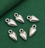 13x7mm German Silver Heart Charms