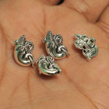15x9mm German Silver Ganesha Space Beads