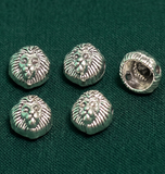 10 Pcs, 12mm German Silver Lion Face Spacer Beads