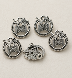 12mm German Silver Om Spacer Beads