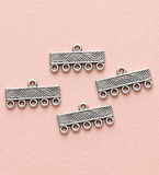 10x20mm German Silver 5 Strings Connectors