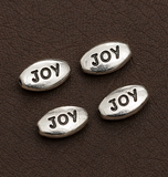 10x6mm German Silver Oval Beads