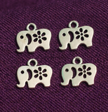 11x12mm German Silver Elephant Charms