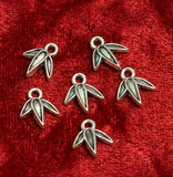 11x9mm German Silver Leaf Charms