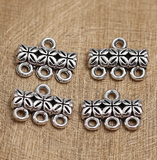 12x15mm German Silver Three Strings Connectors