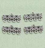 11x20mm German Silver Four Strings Connectors