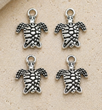 13x21mm German Silver turtle charms