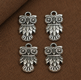 11x20mm German Silver Owl Charms