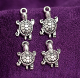 13x22mm German Silver Turtle Charms