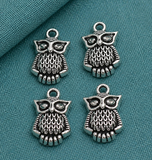 13x22mm German Silver Owl Charms