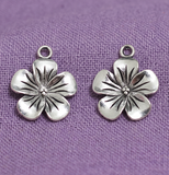 20x23mm German Silver Flower Charms