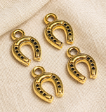 14x9mm, Horseshoe German Silver  Charm
