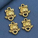 15x13mm, Pig Face German Silver Charm