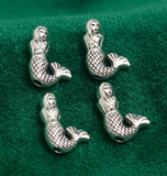 13x9mm, Mermaid German Silver Beads