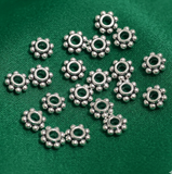50Gm German Silver Chakri Beads 7x3mm