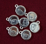 10 Pcs 12x14mm German Silver Coin Charms