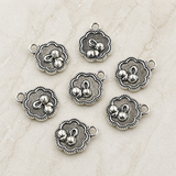 10 Pcs 11x14mm German Silver Rabbit Bunny Coin Charms