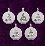 10 Pcs 15x19mm German Silver Buddha Charms