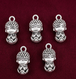 10 Pcs 20x10mm German Silver Baby Buddha Charms