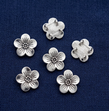 20 Pcs 14mm German Silver Flower Connectors