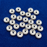 50 Pcs 5-6mm German Silver Flat Round Spacer Beads