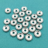 50 Pcs 5-6mm German Silver Flat Round Spacer Beads