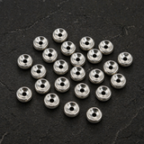 50 Pcs 5mm German Silver Flat Round Spacer Beads