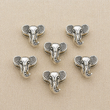10 Pcs 10x12mm German Silver Elephant Head Beads