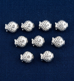 10 Pcs 11x10mm German Silver Fish Beads