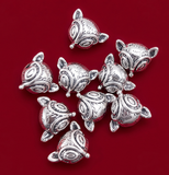 10 Pcs 11x13mm German Silver Owl Beads