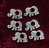 10 Pcs 11x18mm German Silver Elephant Spacer Beads