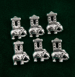 10 Pcs 20x14mm German Silver Elephant Temple Beads