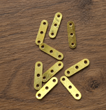 20 Pcs 13x4mm 3 Holes Metal Spacer Beads
