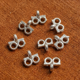 20 Pcs 9x8mm Multistrand 2 Holes Metal Connectors