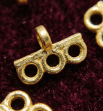 20 Pcs 12x8mm Multistrand 3 Holes Metal Connectors