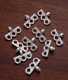 20 Pcs 12x8mm Multistrand 3 Holes Metal Connectors