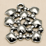 10 German Silver Pendant Charm 28x21mm