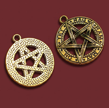 4 Pcs German Silver Golden Pendant Charms 27x24mm