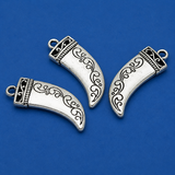 2 Pcs, 1 Inches German Silver Charms