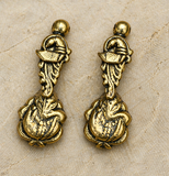 4 Pcs 34x12 mm German Silver Lord Ganesha Kolhapuri beads Golden