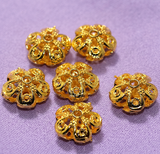 10 Pcs, 15x9mm German Silver Designer Golden Beads