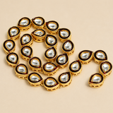 25 Pcs 11X14mm Drop Meenakari Kundan Kadi Chain