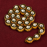 25 Pcs 11X14mm Drop Meenakari Kundan Kadi Chain