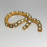 25 Pcs 11X11mm Meenakari Kundan Kadi Chain