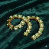 25 Pcs 11X11mm Meenakari Kundan Kadi Chain