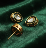 10 Pcs, 11x14mm Meenakari kundan Earring Studs