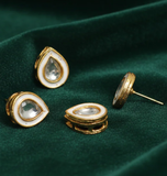 10 Pcs, 11x14mm Meenakari kundan Earring Studs