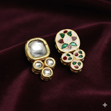 2 Pcs 35x18mm Kundan Meenakari Spacer Connectors