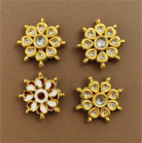 4 Pcs 26mm Meenakari Kundan Spacer Connectors