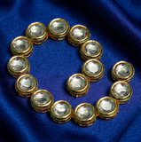 15 Pcs, 11mm Round Meenakari Kundan Kadi Chain